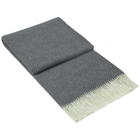 Chiswick Throw - Merino Wool/Cashmere - Grey