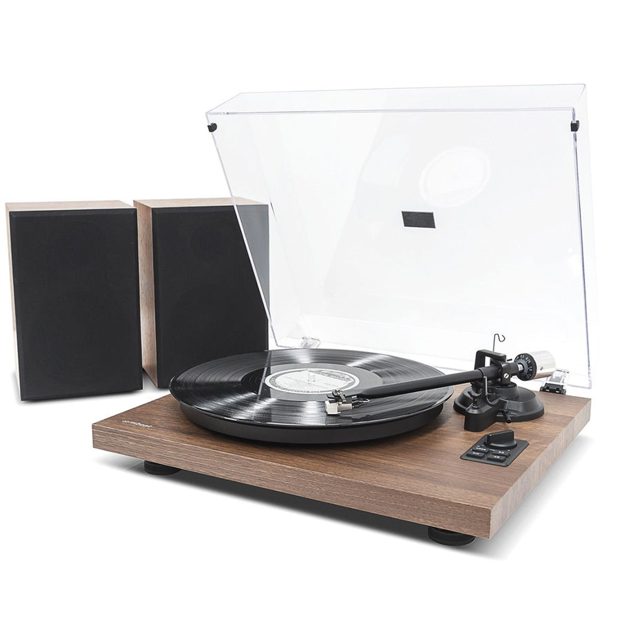 Hi-Fi Turntable with Bookshelf Speakers and Bluetooth Streaming