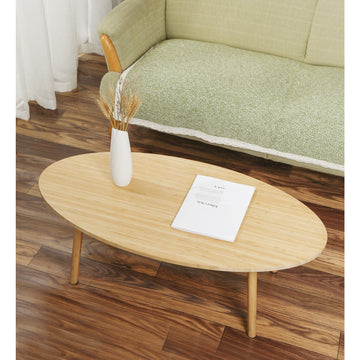 Lucina Japaness Style Bamboo Oval Coffee Table