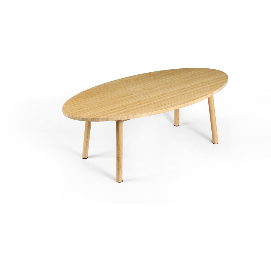 Lucina Japaness Style Bamboo Oval Coffee Table