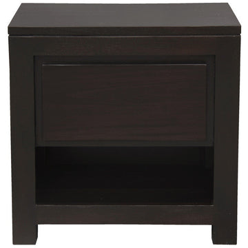 Ivy 1 Drawer Bedside Table (Chocolate)