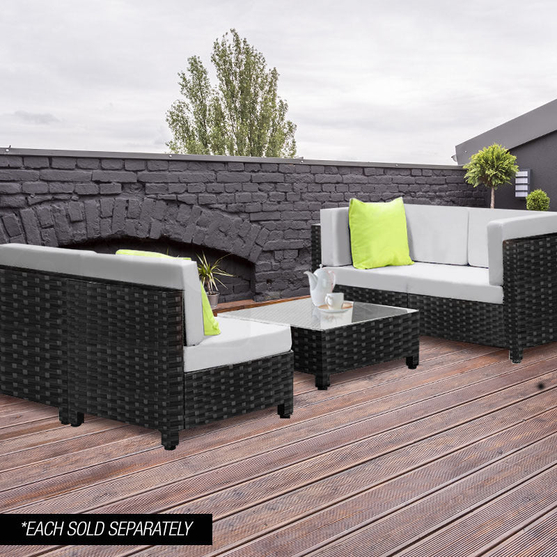 1pc Sofa Outdoor Furniture Setting - Steel Frame Garden Lounge