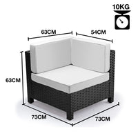 1pc Sofa Outdoor Furniture Setting -Corner Garden Lounge Chair