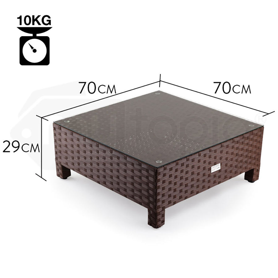 1pc Coffee Table Wicker Outdoor Sofa Furniture Garden Lounge