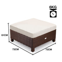 Ottoman Outdoor Wicker Sofa Lounge Foot Stool