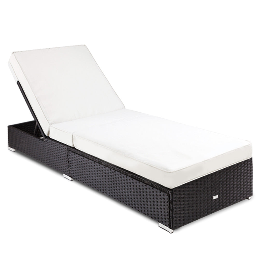 Wicker Premium Outdoor Sun Lounge Pool Furniture Bed