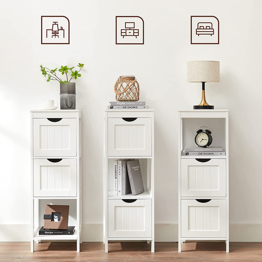 Floor Cabinet with 2 Drawers White BBC42WT