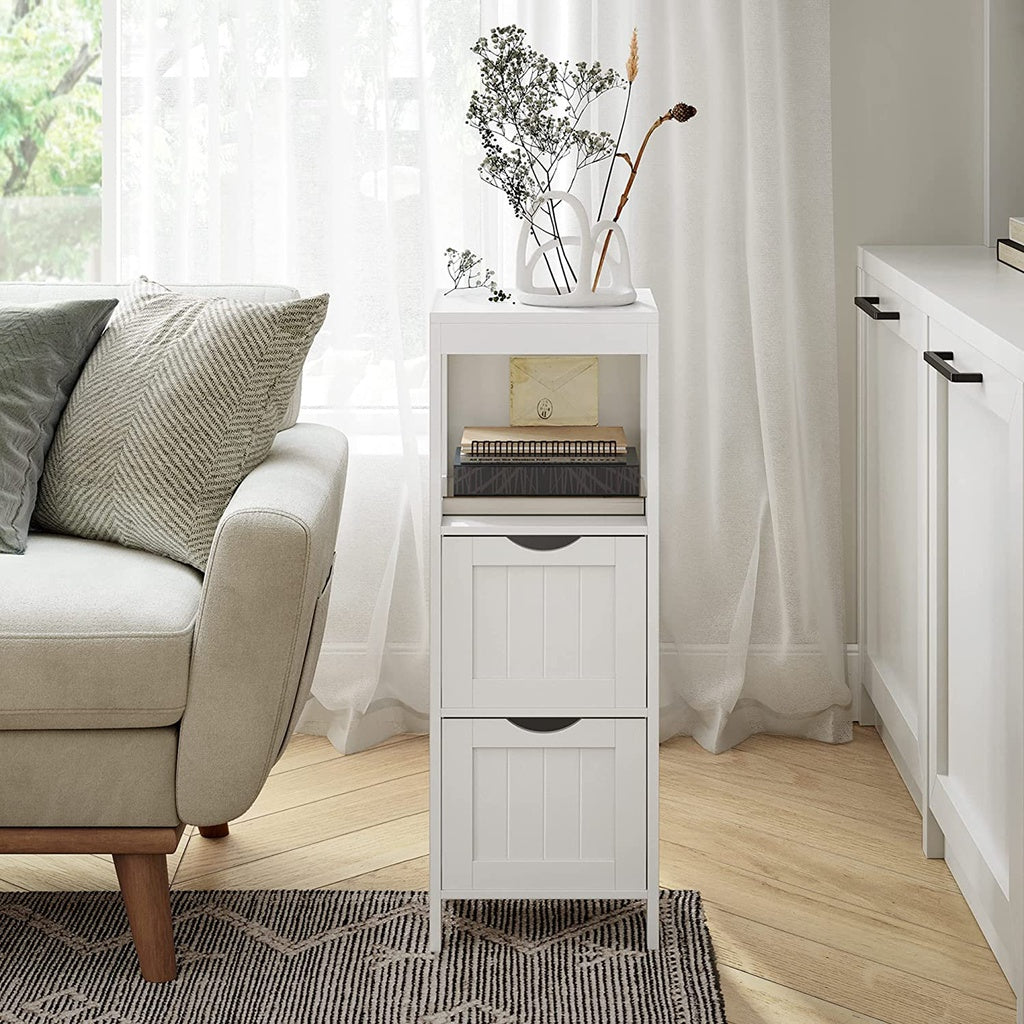 Floor Cabinet with 2 Drawers White BBC42WT