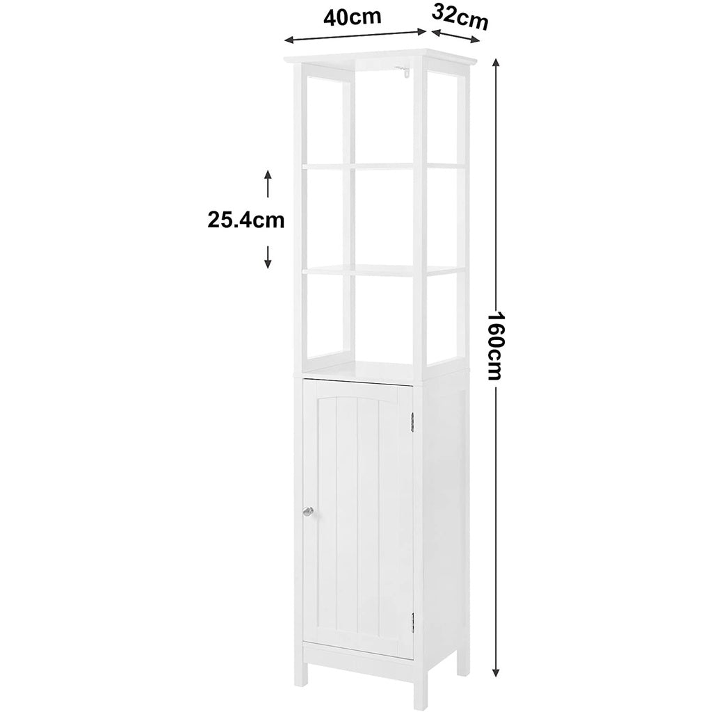 Floor Cabinet with Shelves White BBC63WT