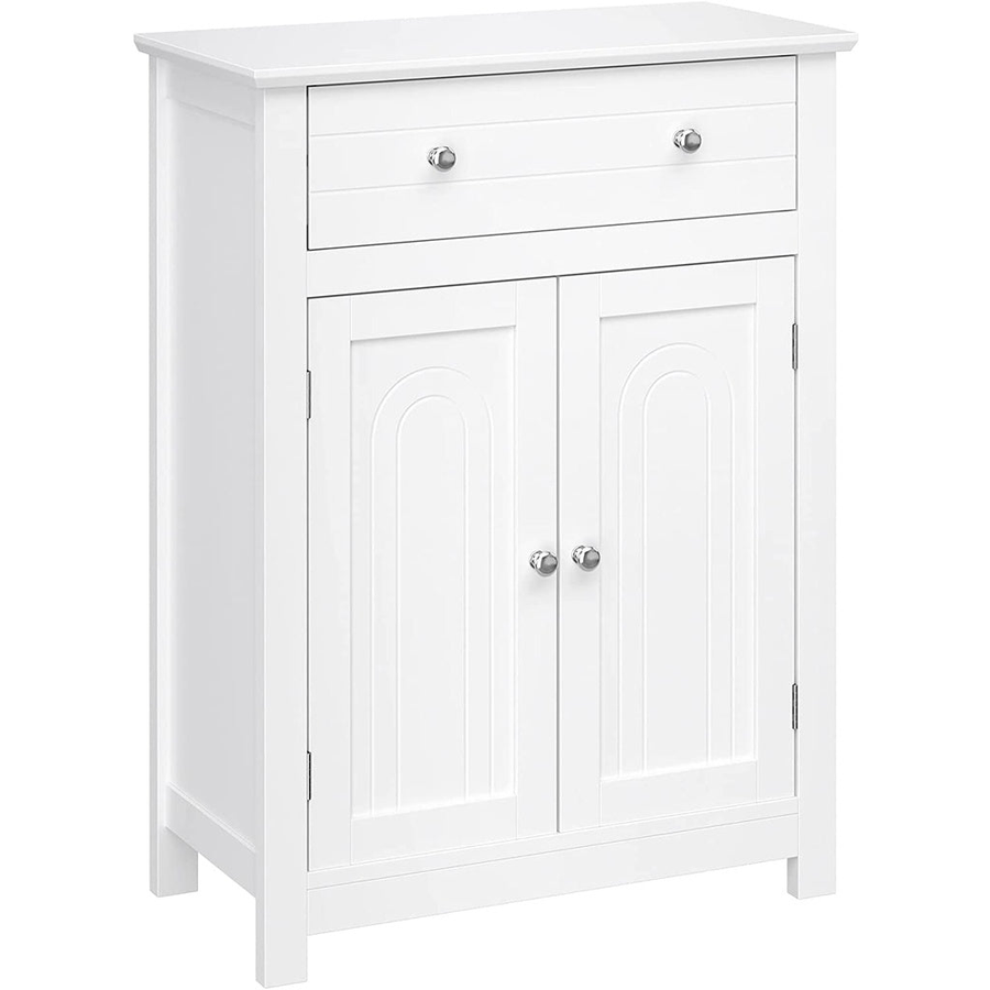 Floor Cabinet with Drawer and 2 Doors White BBC61WT