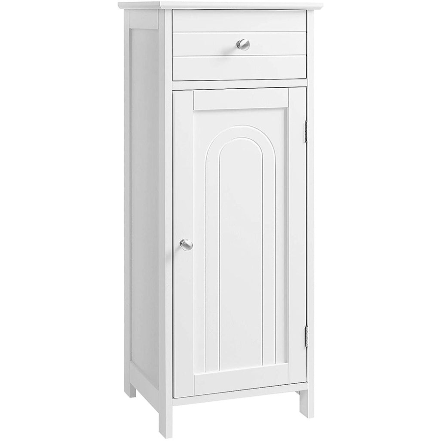 Floor Cabinet with 1 Door and Drawer White