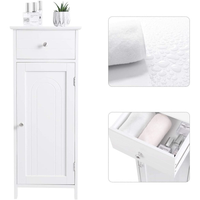 Floor Cabinet with 1 Door and Drawer White