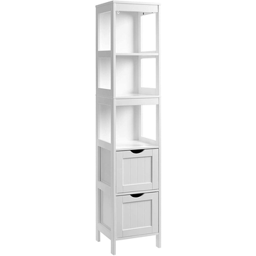 Floor Cabinet with Shelves and Drawers White BBC66WT