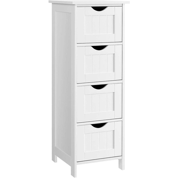 Floor Cabinet with 4 Drawers White LHC40W