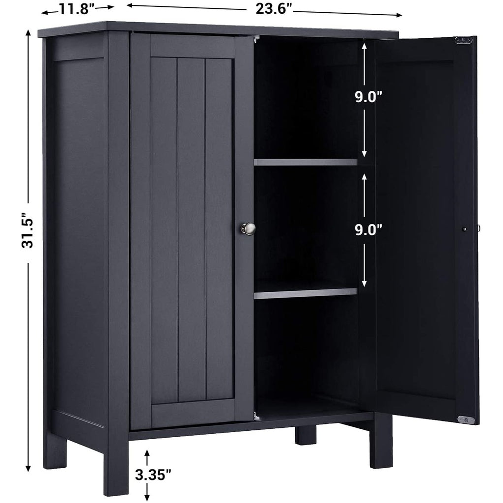 Floor Cabinet with 2 Doors Gray BCB60GY