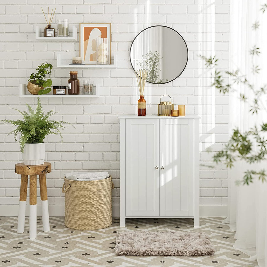 Floor Cabinet with 2 Doors White BCB60W