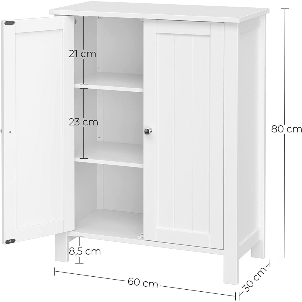 Floor Cabinet with 2 Doors White BCB60W