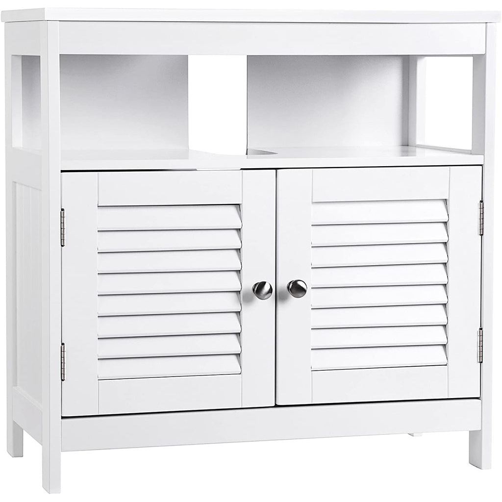 Under Sink Cabinet with 2 Doors Open Compartment White