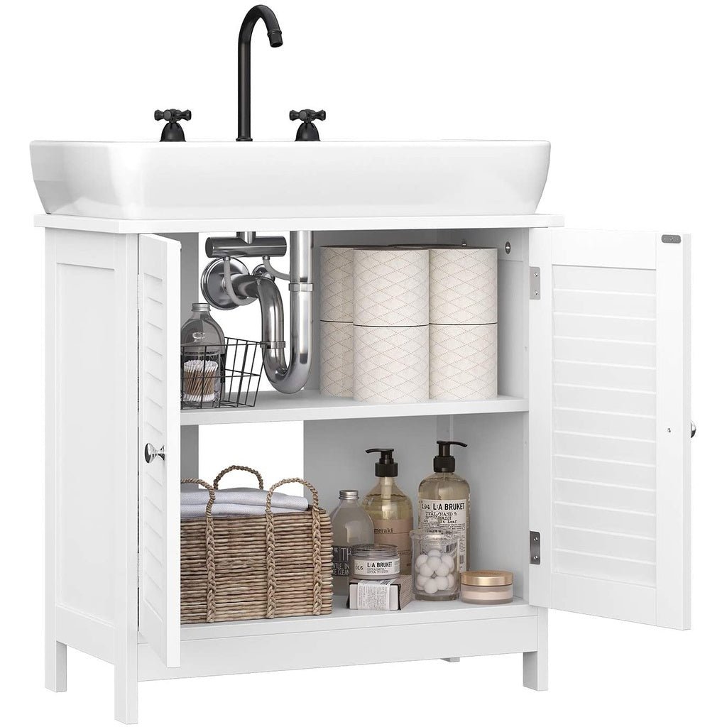 Under Sink Cabinet with 2 Doors White BBC05WT