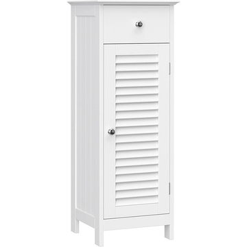 Floor Cabinet with Drawer and 1 Door White BBC43WT