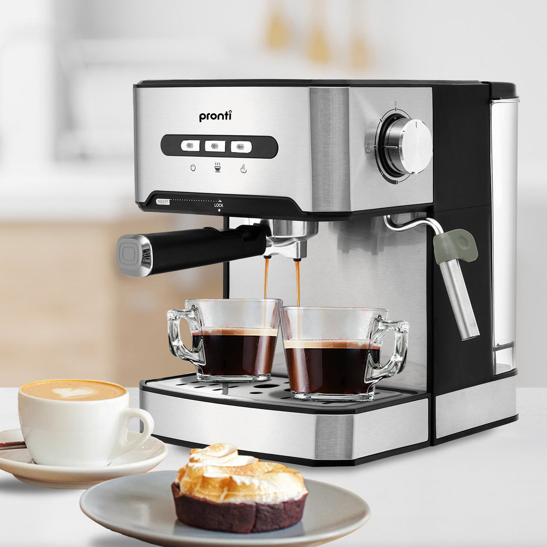 1.6L Automatic Coffee Espresso Machine with Steam Frother