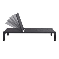 Adjustable Outdoor Sun Lounger in Aluminium Dark Grey