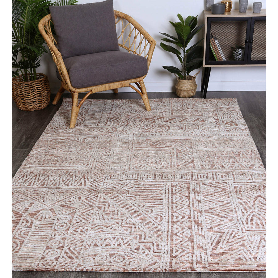 Alayah Rust Flower Rug 200x290 cm