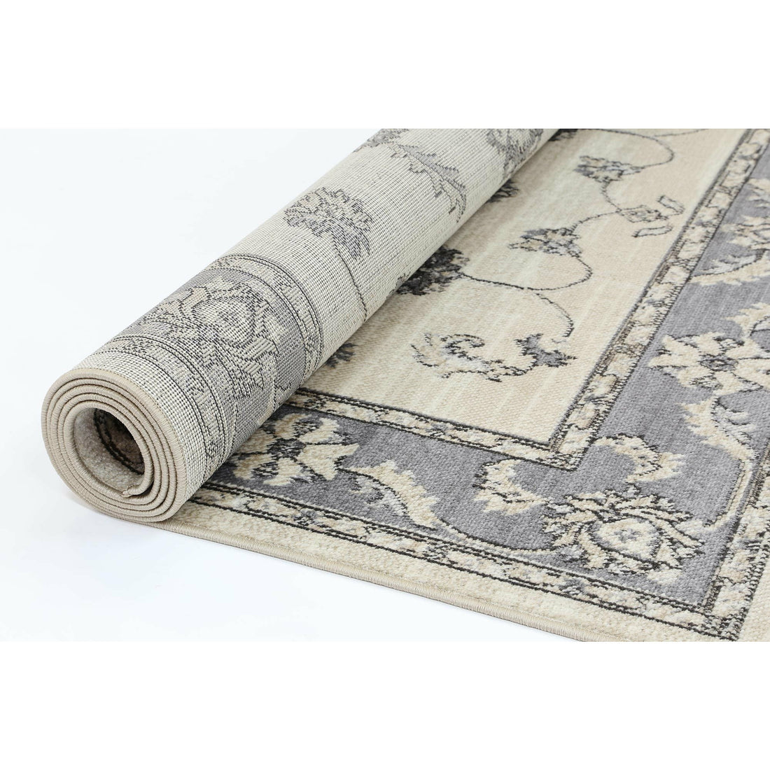 Arya Cream Grey Oriental Rug 160x220 cm