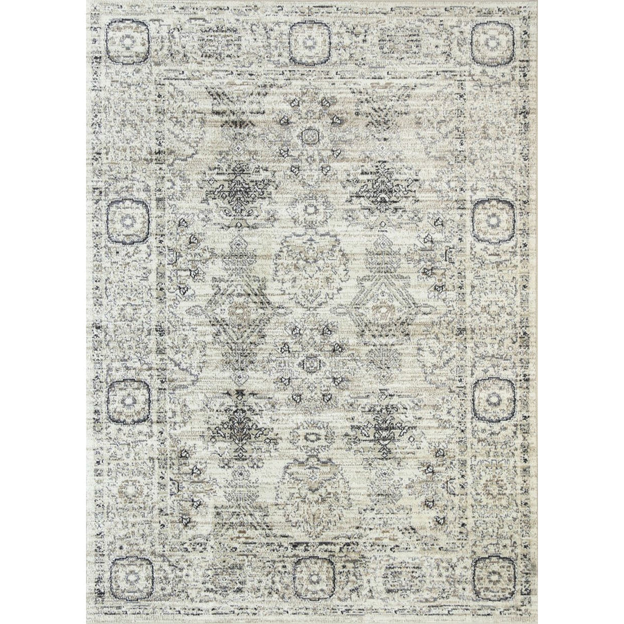 Arya Cream Grey Contemporary Rug 160x220 cm