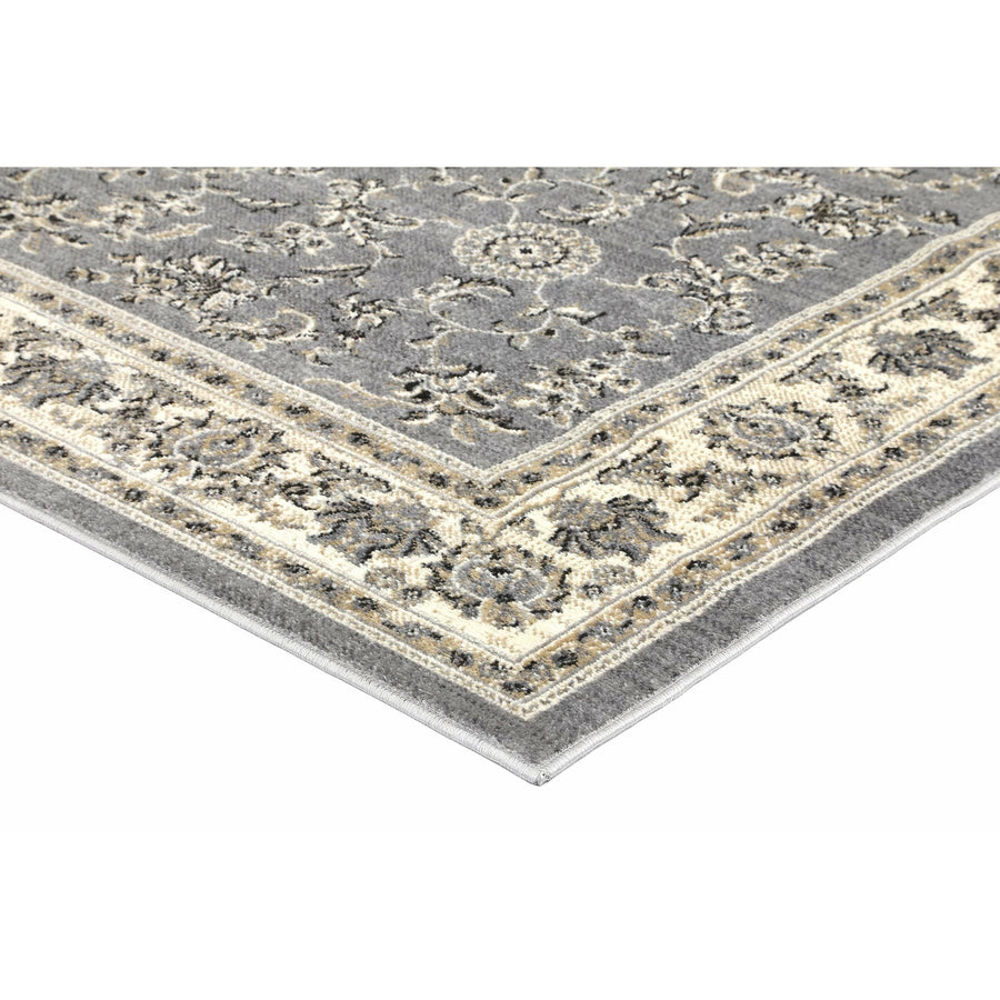 Arya  Grey Cream Border Rug 200x290 cm