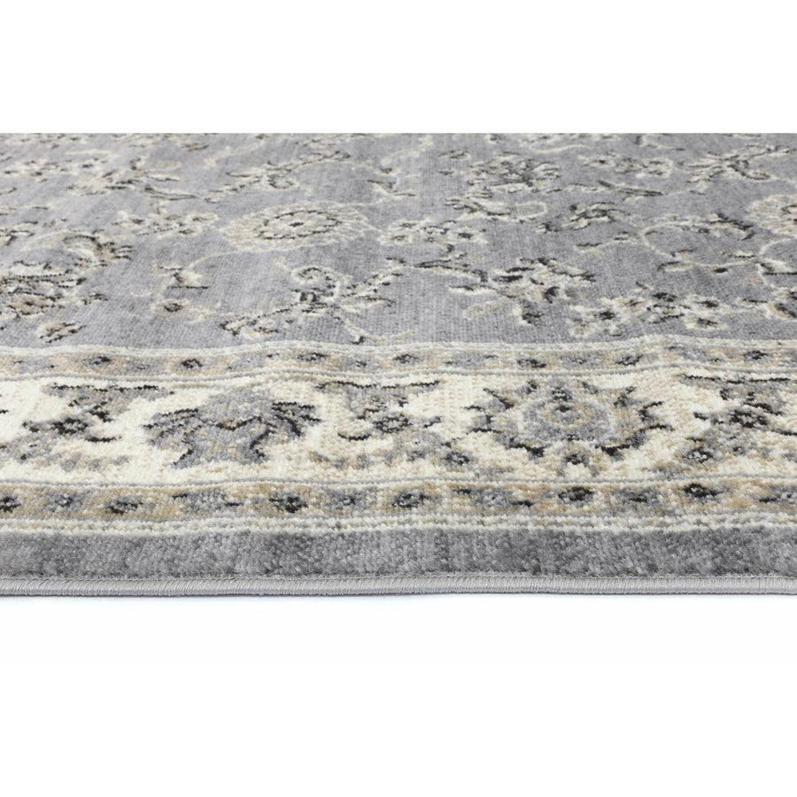 Arya  Grey Cream Border Rug 240x330 cm