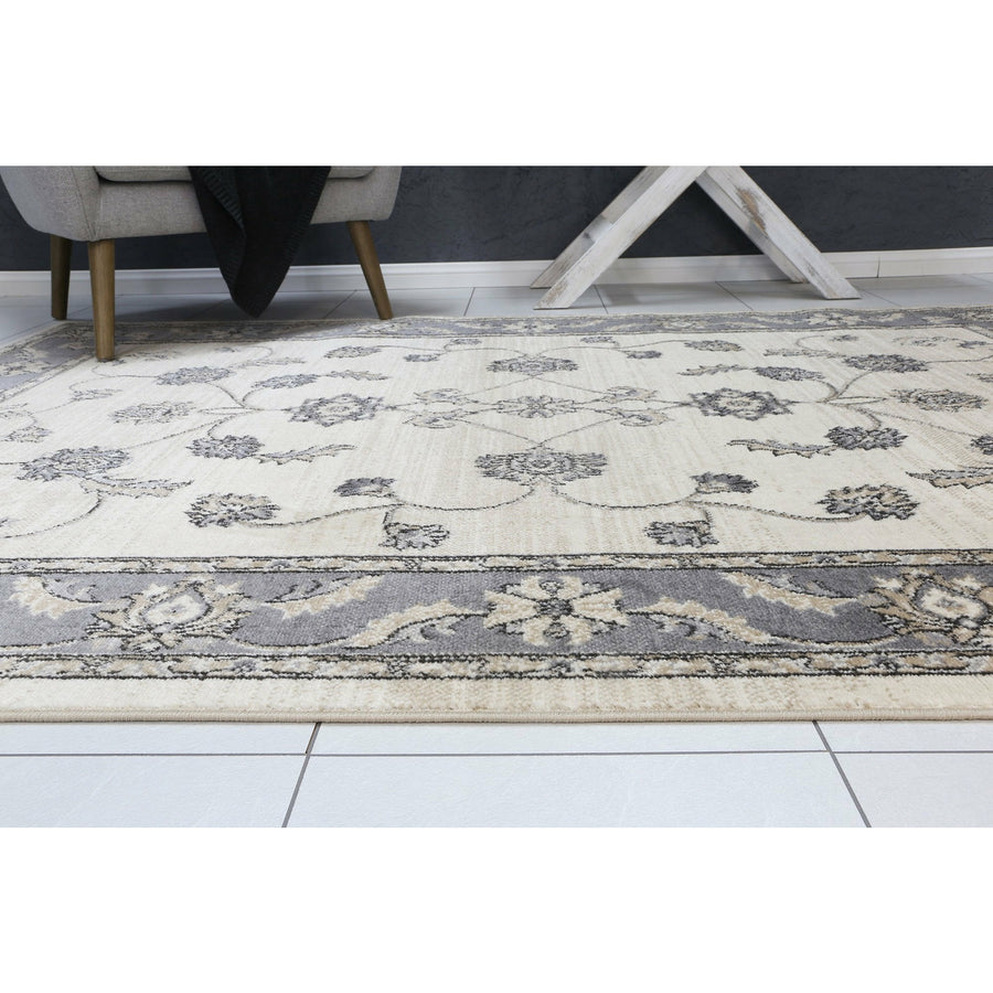 Arya Cream Grey Oriental Rug 240x330 cm