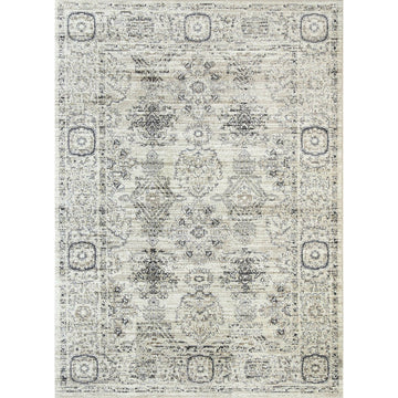 Arya Cream Grey Contemporary Rug 240x330 cm