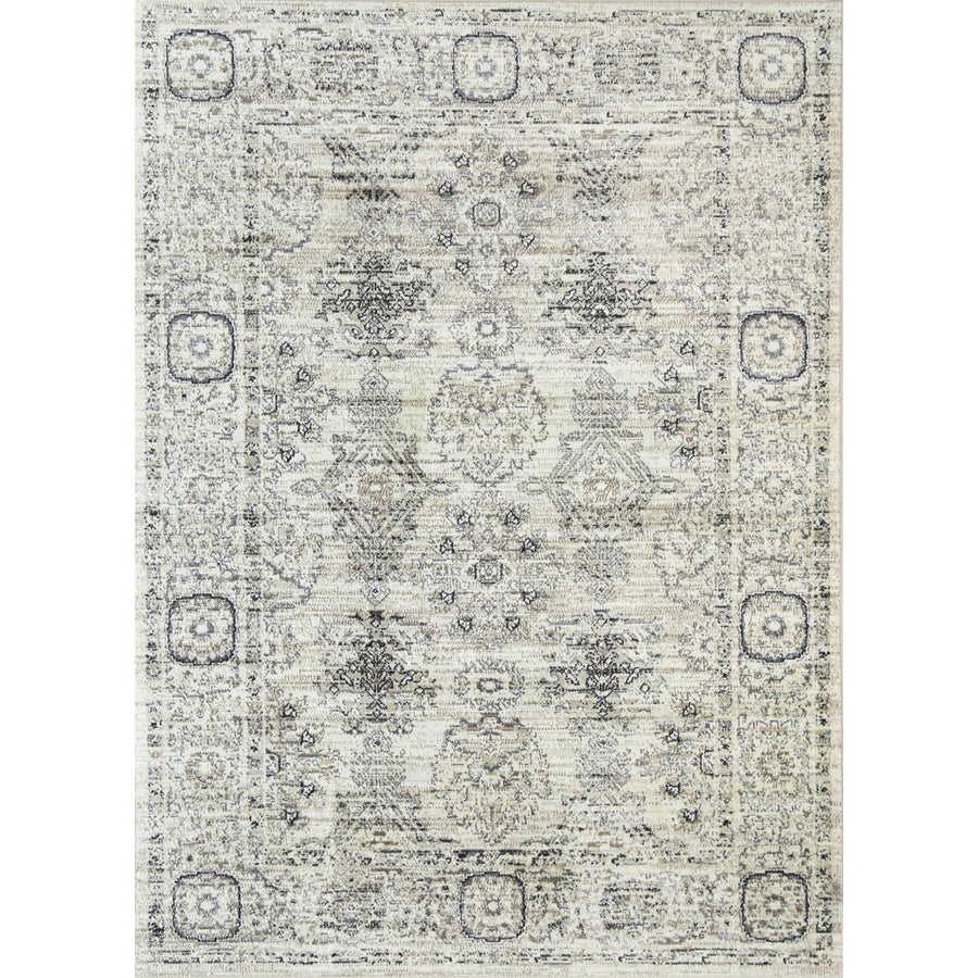 Arya Cream Grey Contemporary Rug 240x330 cm