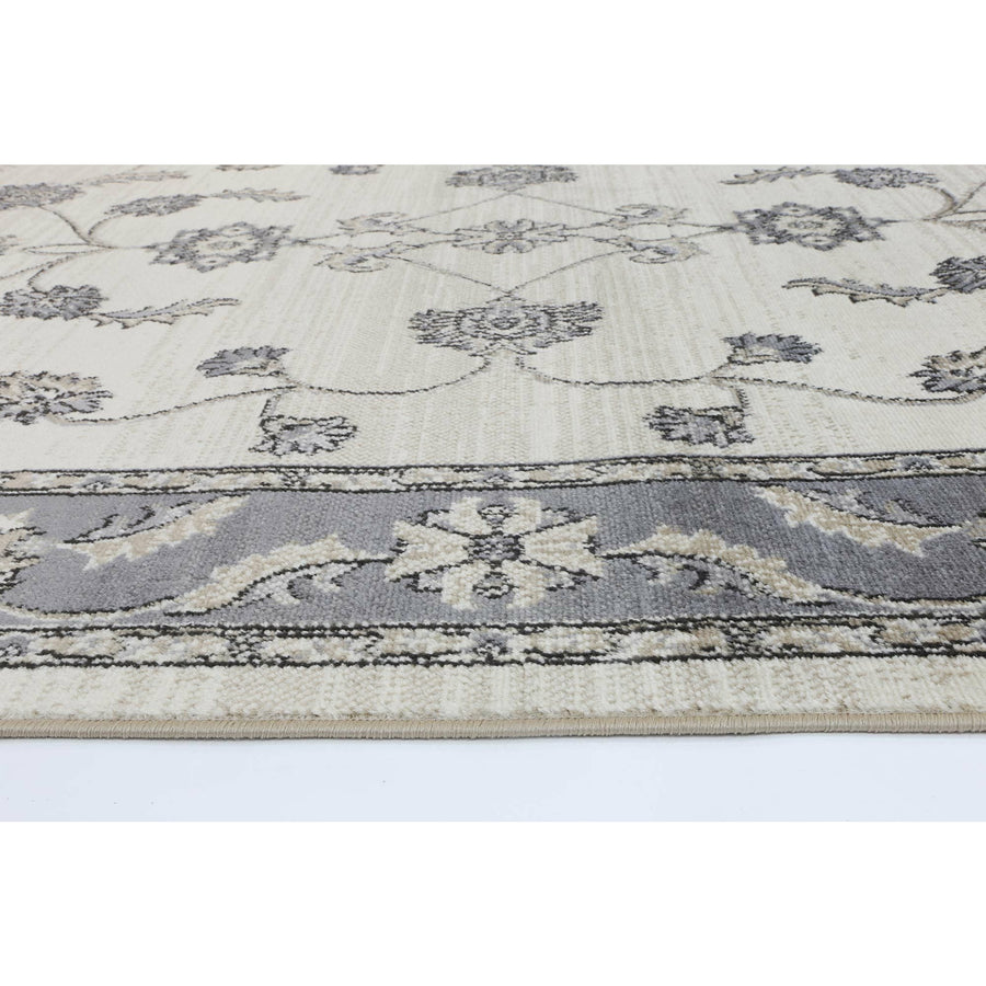 Arya Cream Grey Oriental Rug 80x300 cm