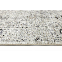 Arya Cream Grey Contemporary Rug 80x300 cm