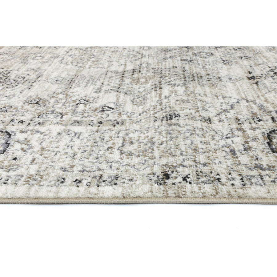 Arya Cream Grey Contemporary Rug 80x300 cm