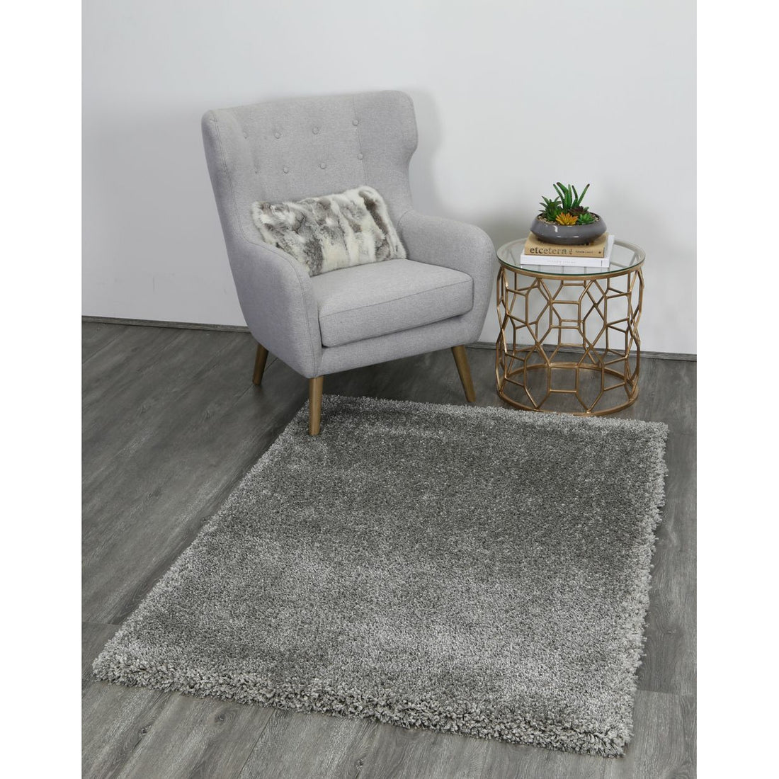 Arctic Plush Dark Grey Shaggy Rug 160x220 cm