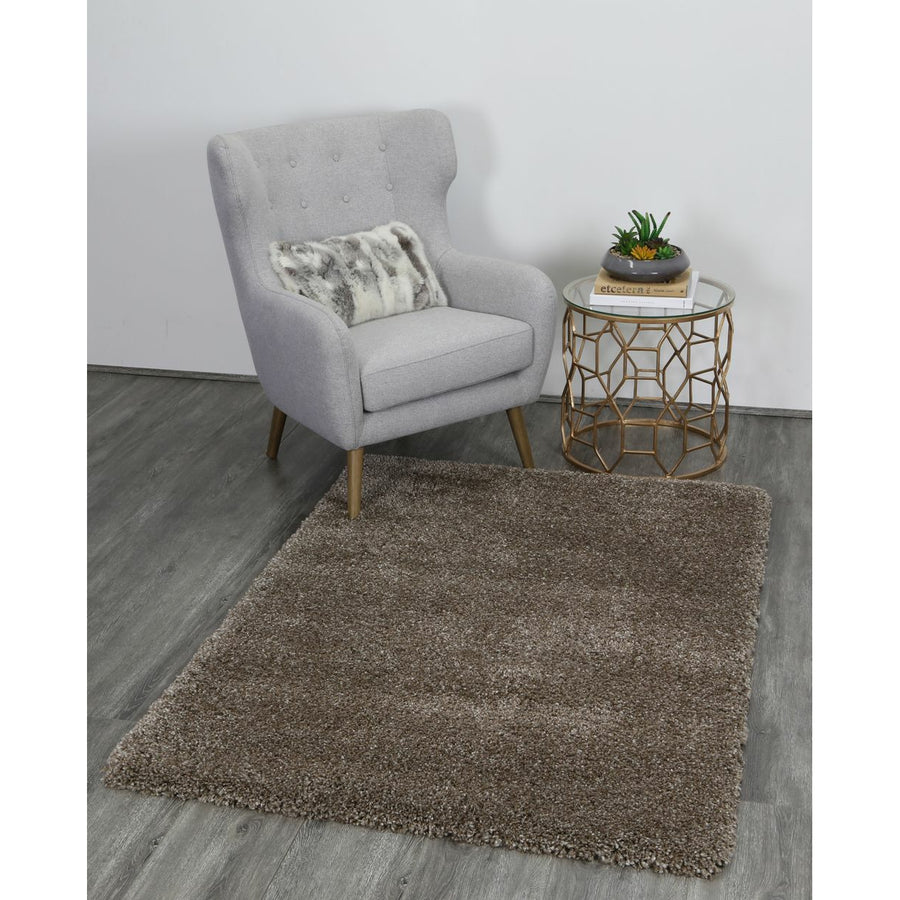 Arctic Plush Brown Beige Shaggy Rug 160x220 cm