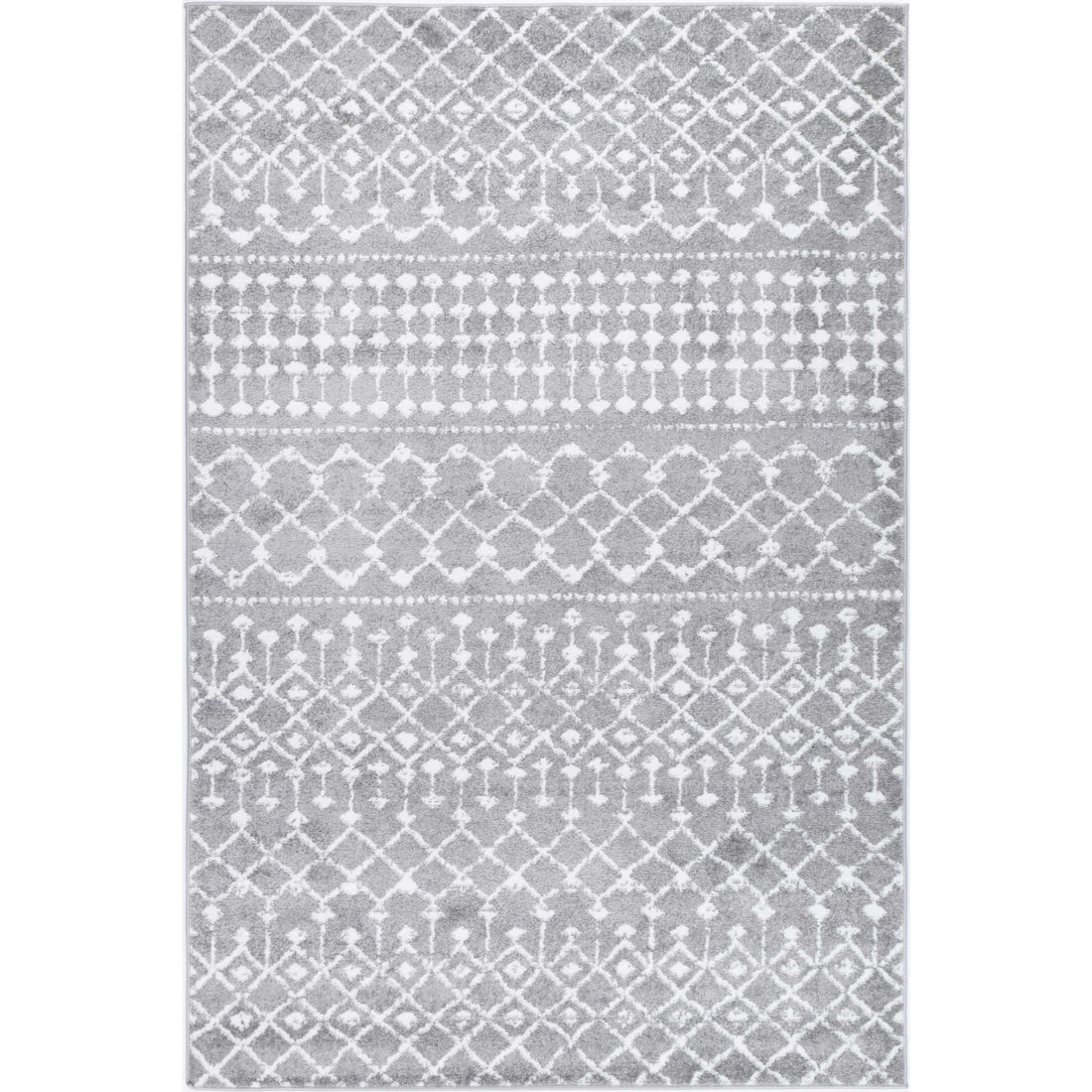 Ermina Tribal Grey Rug 200x290cm