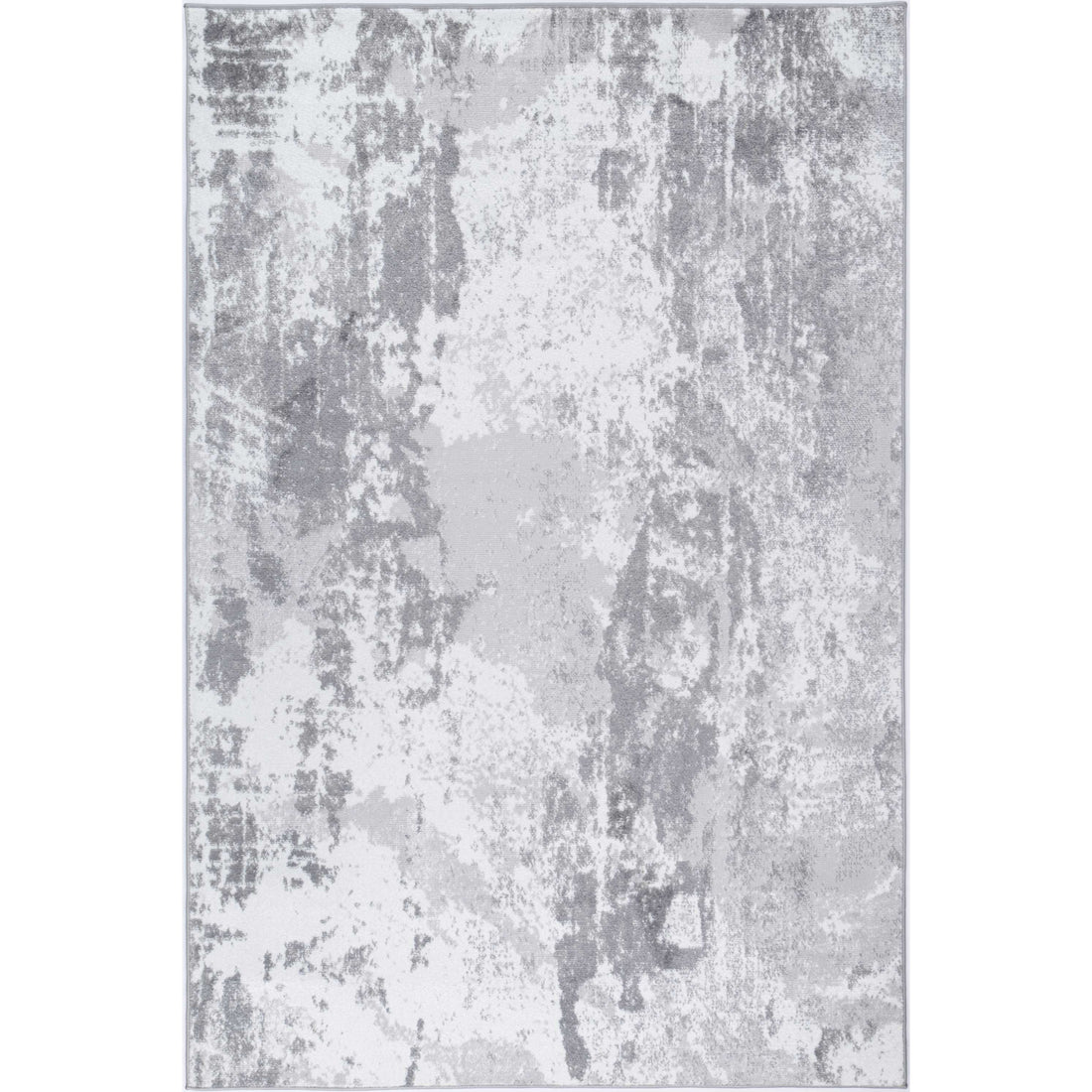 Ermina Modern Abstract Light Grey Rug 280x380cm