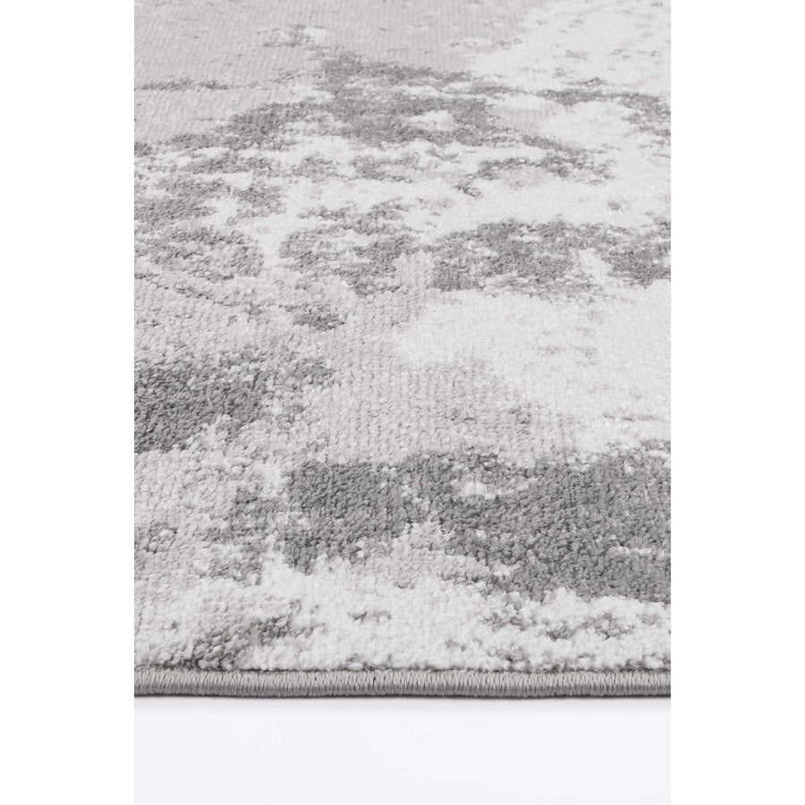 Ermina Modern Abstract Light Grey Rug 280x380cm