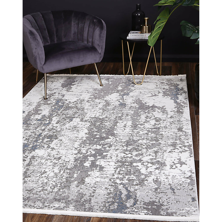 Cordelia One Modern Grey Blue Rug 160x230 cm