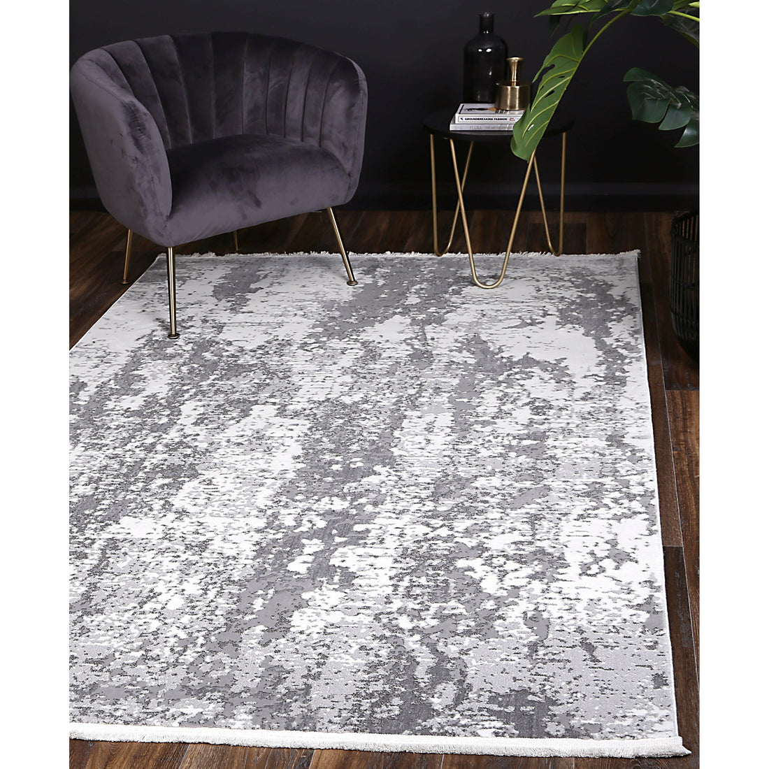 Cordelia One Modern Grey Rug 200x290 cm