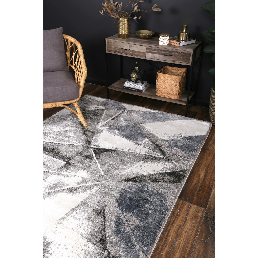 Yuzil Multi Triangle Abstract Rug 120x170cm