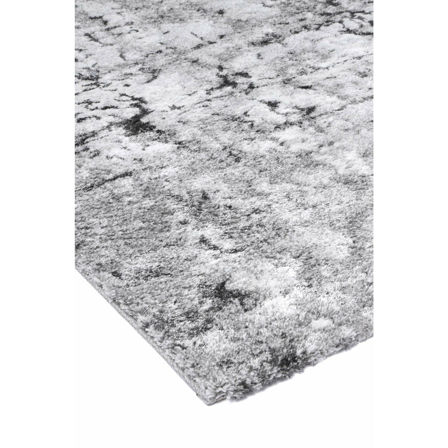 Yuzil Dark Grey Transitional Floral Rug 120x170cm