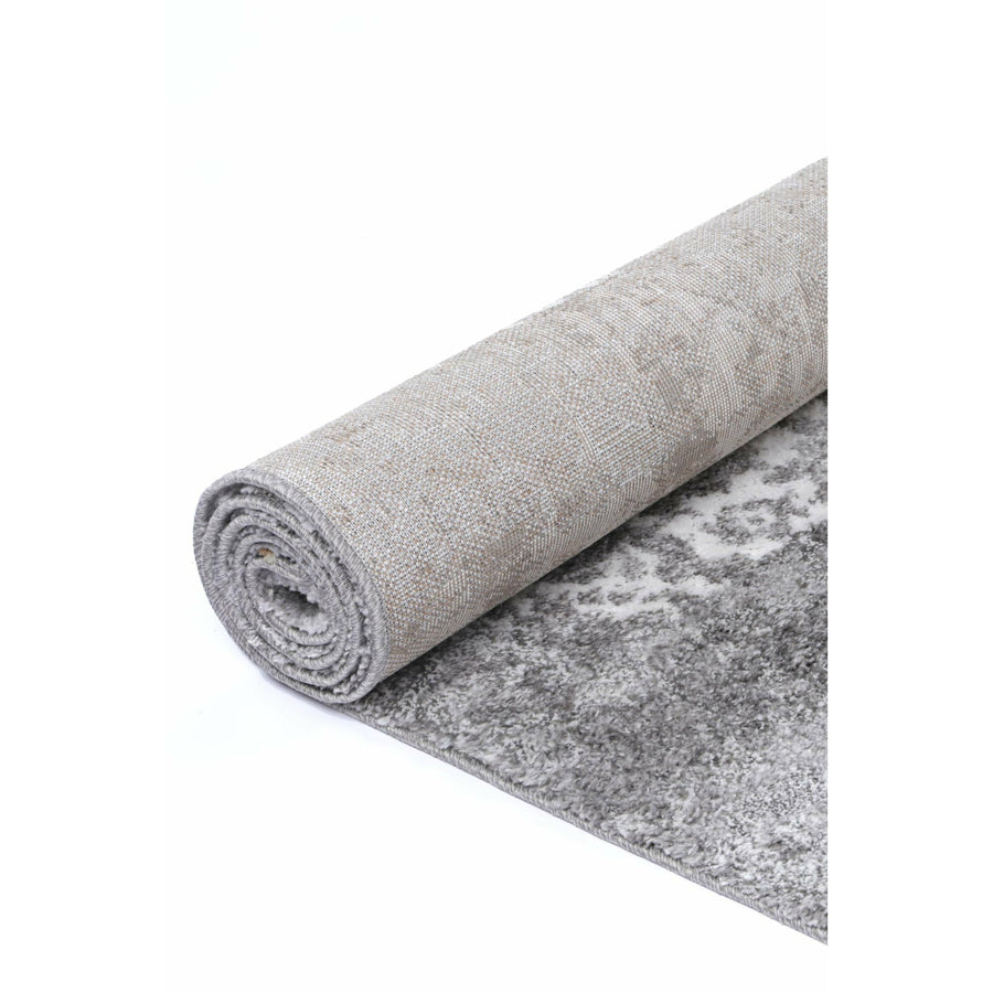 Yuzil Grey Transitional Floral Rug 120x170cm