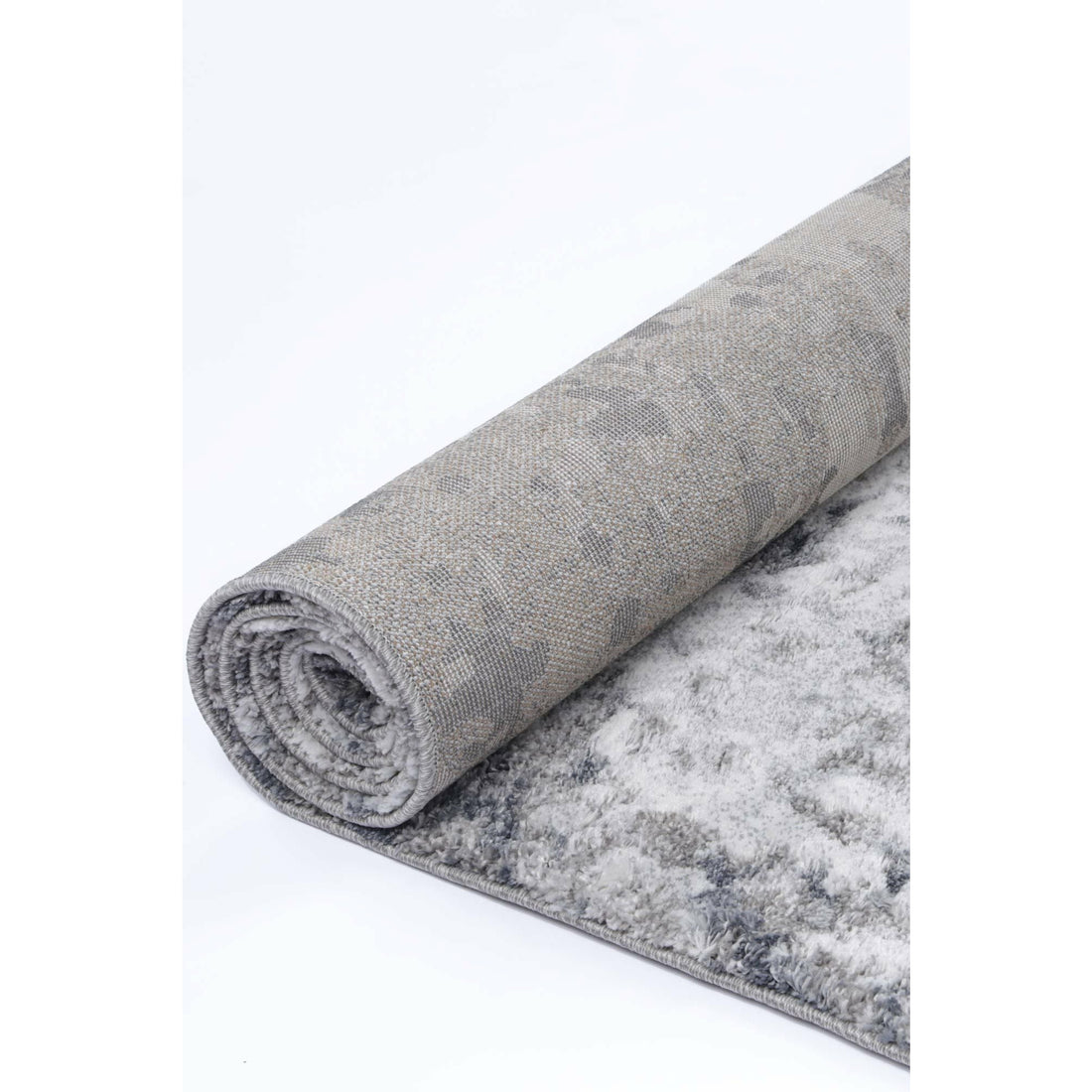 Yuzil Grey White Abstract Rug 160x230cm