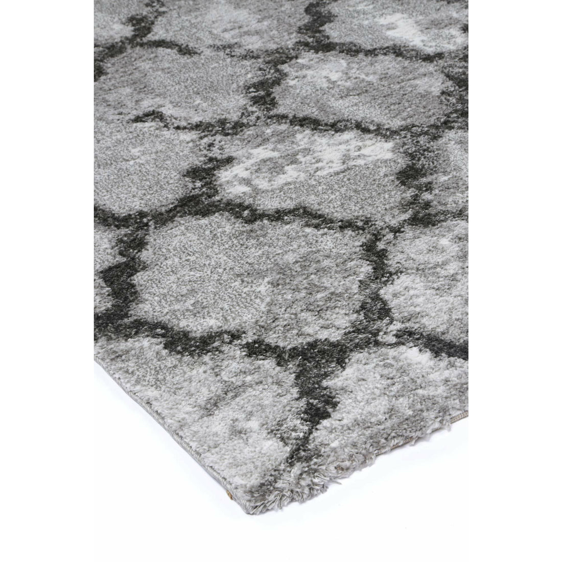 Yuzil Grey Lattice Rug 160x230cm