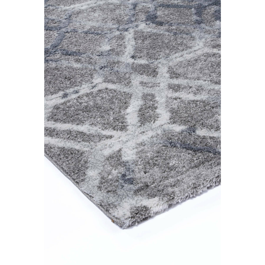 Yuzil Blue Lattice Rug 160x230cm